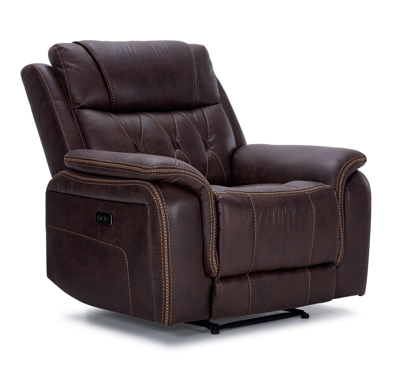Laredo Power Reclining Sofa, Loveseat and Chair Set - Walnut