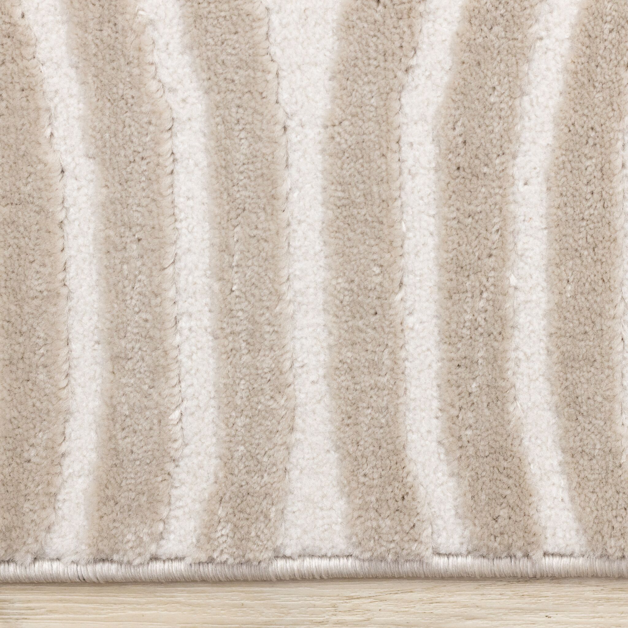 Sculpted Dunes 5'3" x 7'7" Modern Geometric Arches Pattern Area Rug - Cream, Beige