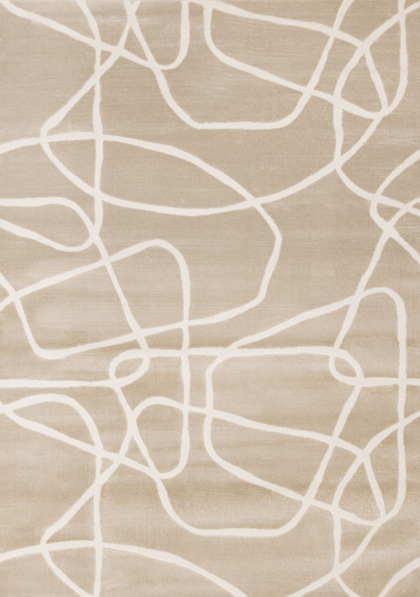 Soft Currents 7'10" x 10'6" Organic Line Design Area Rug - Beige, Cream