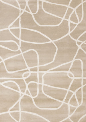 Soft Currents 5'3" x 7'7" Organic Line Design Area Rug - Beige, Cream