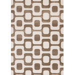 Vintage Vibes 7'10" x 10'6" Mid-Century Modern Area Rug - Brown, Cream