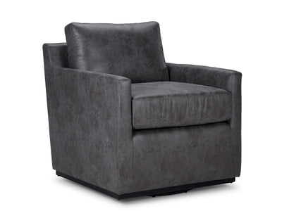 Levi Swivel Accent Chair - Grey