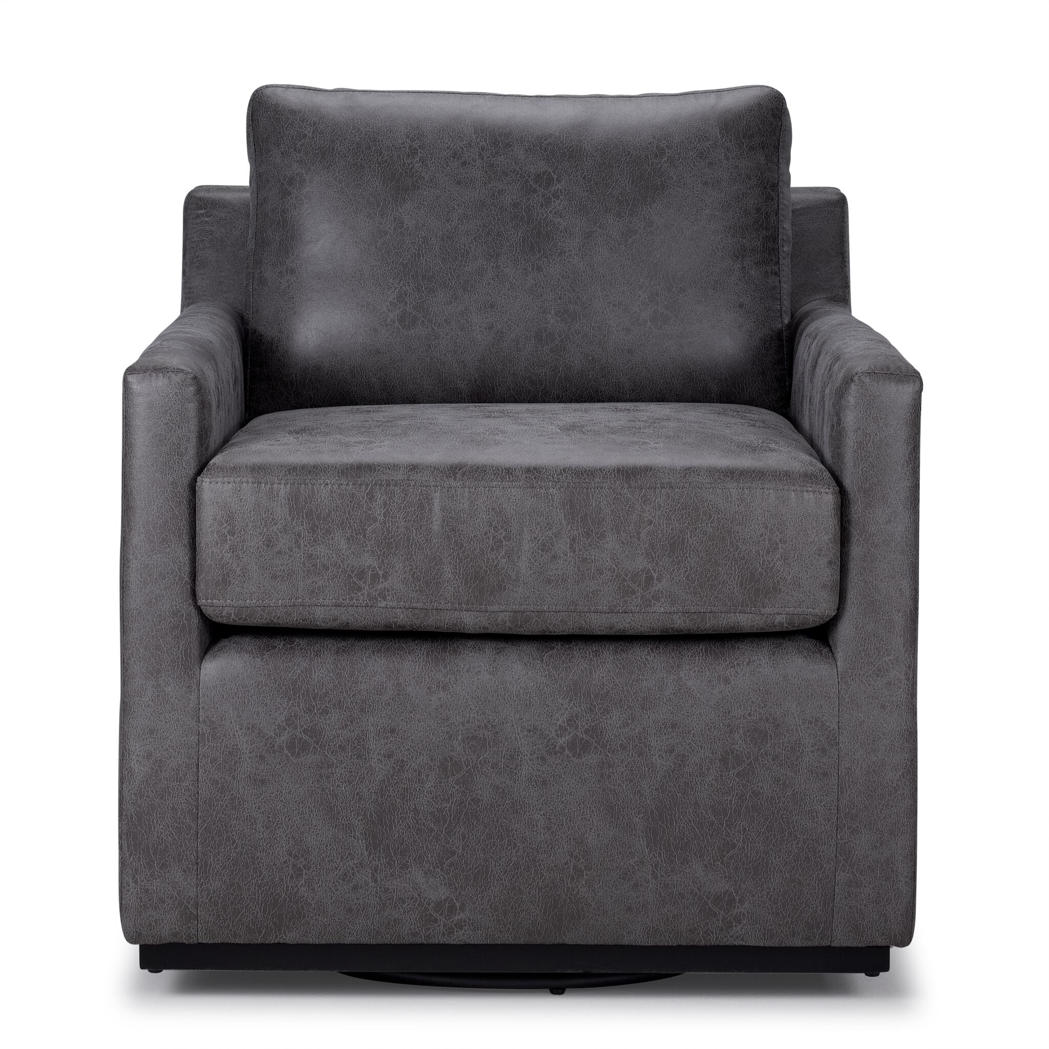 Levi Swivel Accent Chair - Grey