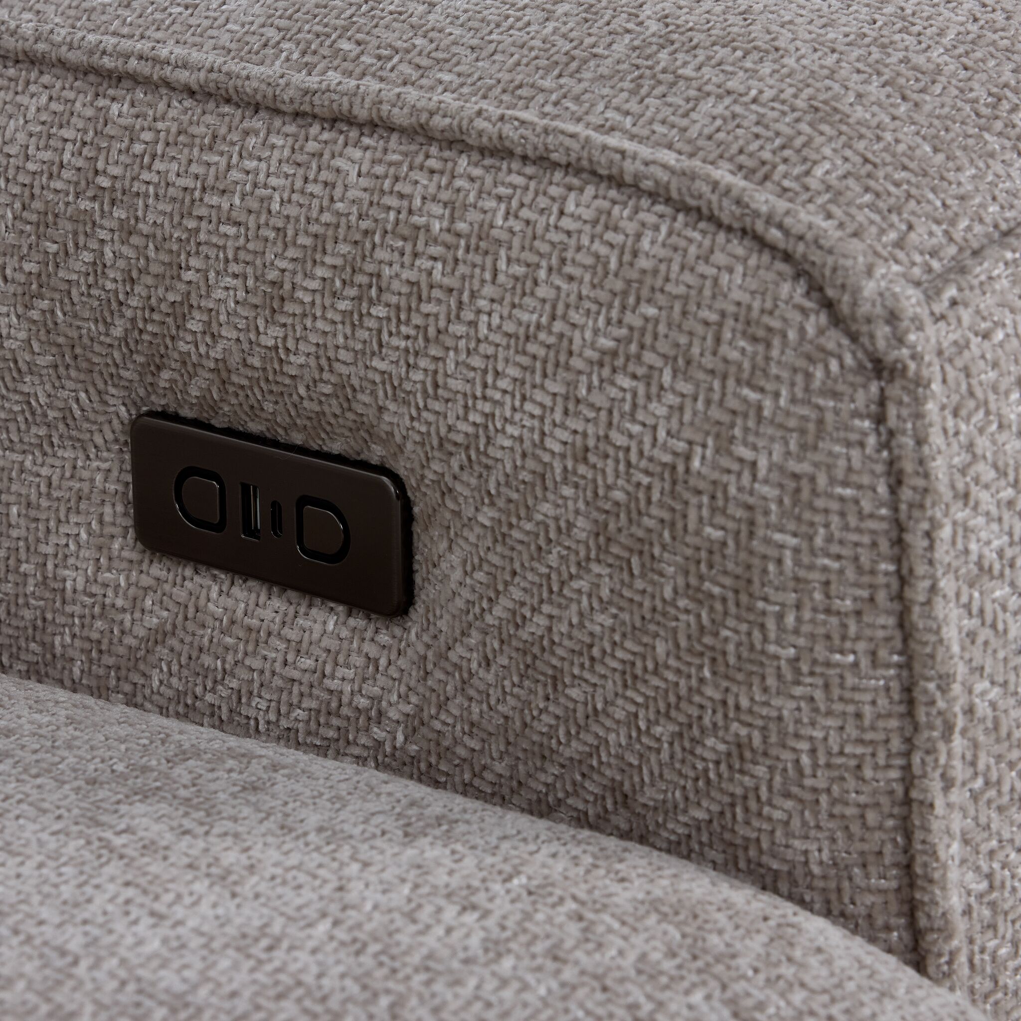 Levine Power Sliding Sofa Bed - Taupe