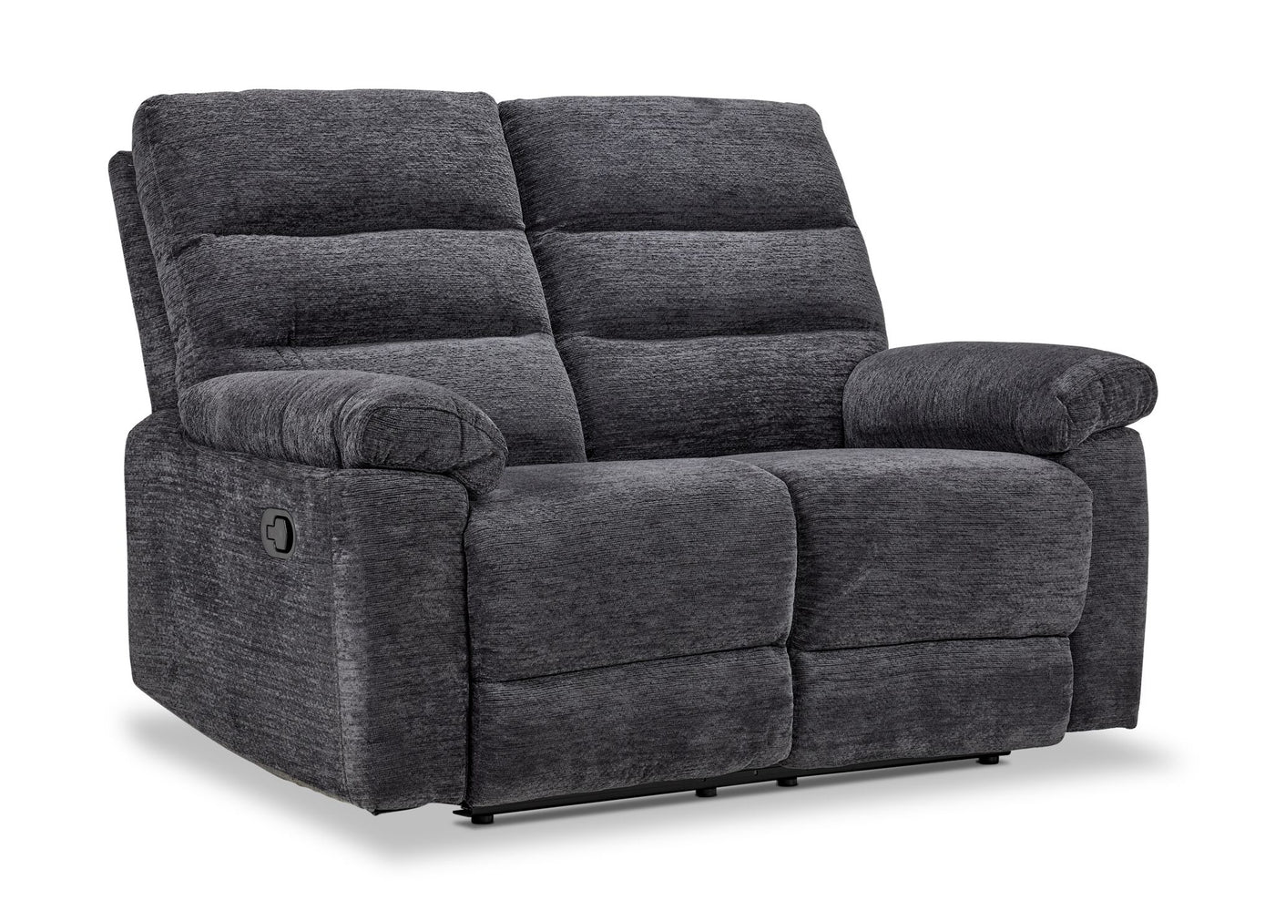 Lucie Reclining Sofa, Loveseat and Recliner Set- Charcoal