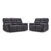 Lucie Reclining Sofa and Loveseat Set - Charcoal