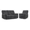 Lucie Reclining Sofa and Recliner Set - Charcoal