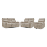 Lucie Reclining Sofa, Loveseat and Recliner Set - Ivory