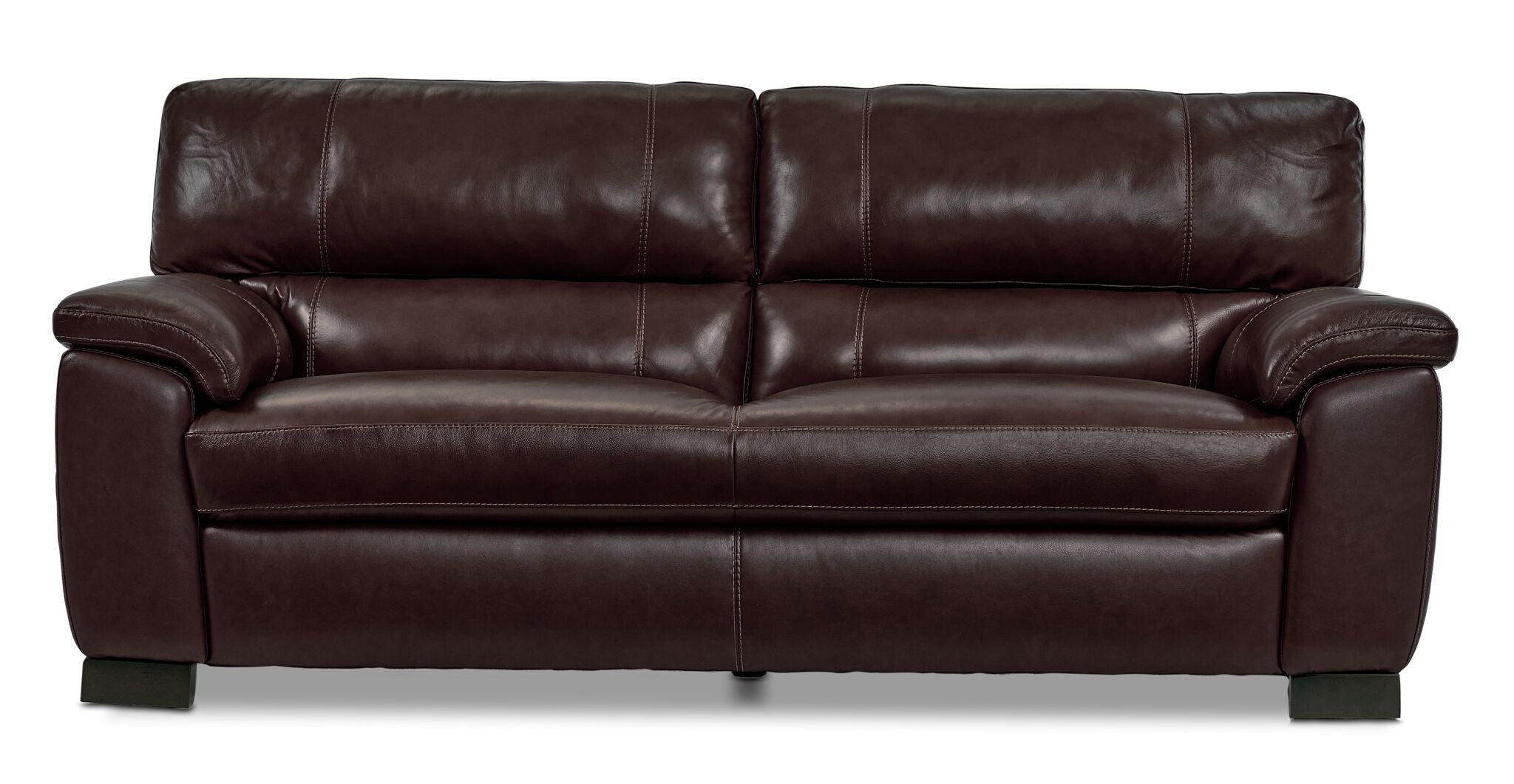 Maddox Leather Sofa - Dark Brown
