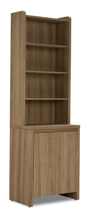 Malina Fluted Bookcase - Light Natural Oak