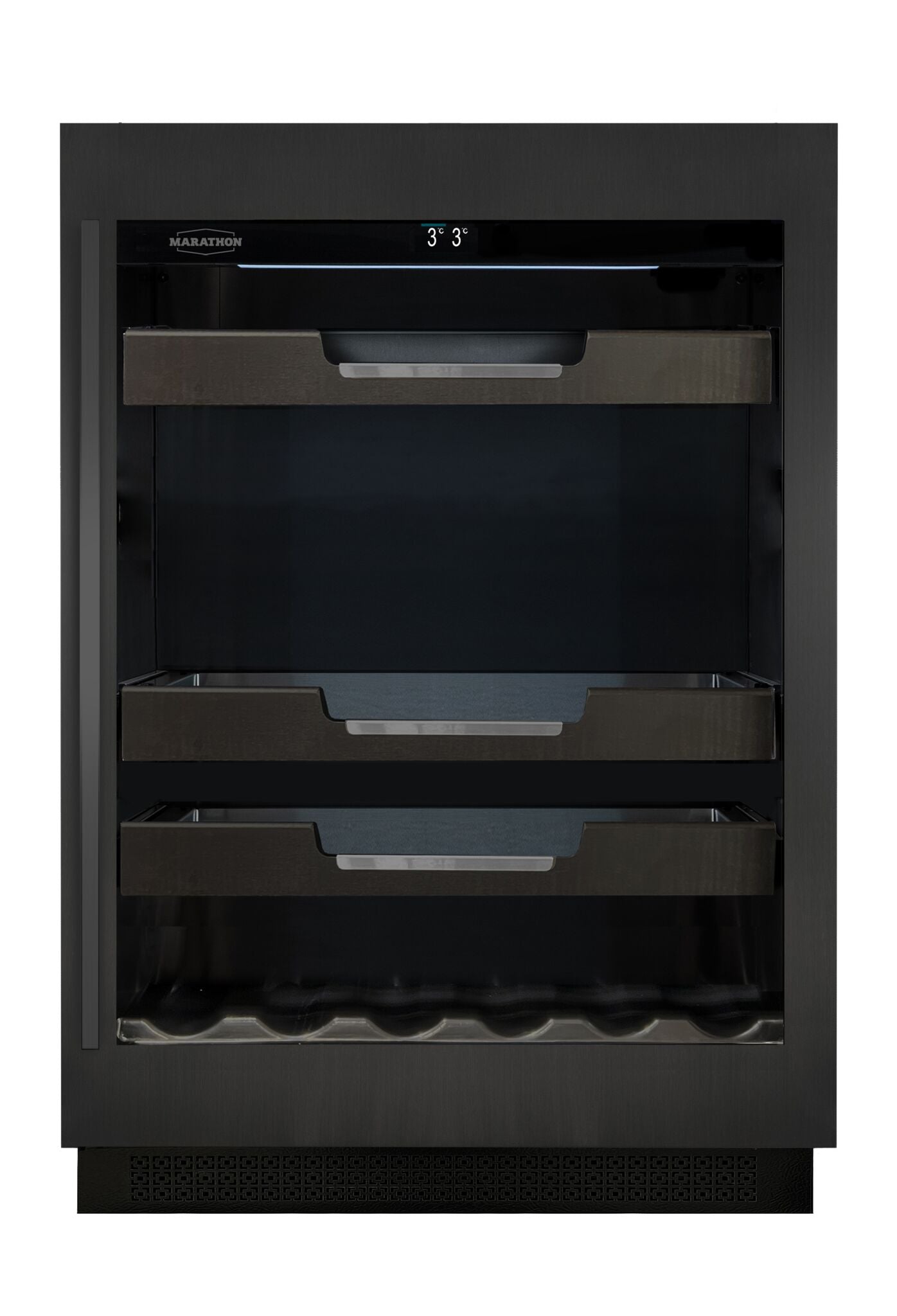 Marathon 24" Single-Zone Black Steel Beverage Cooler – M4-100BLS