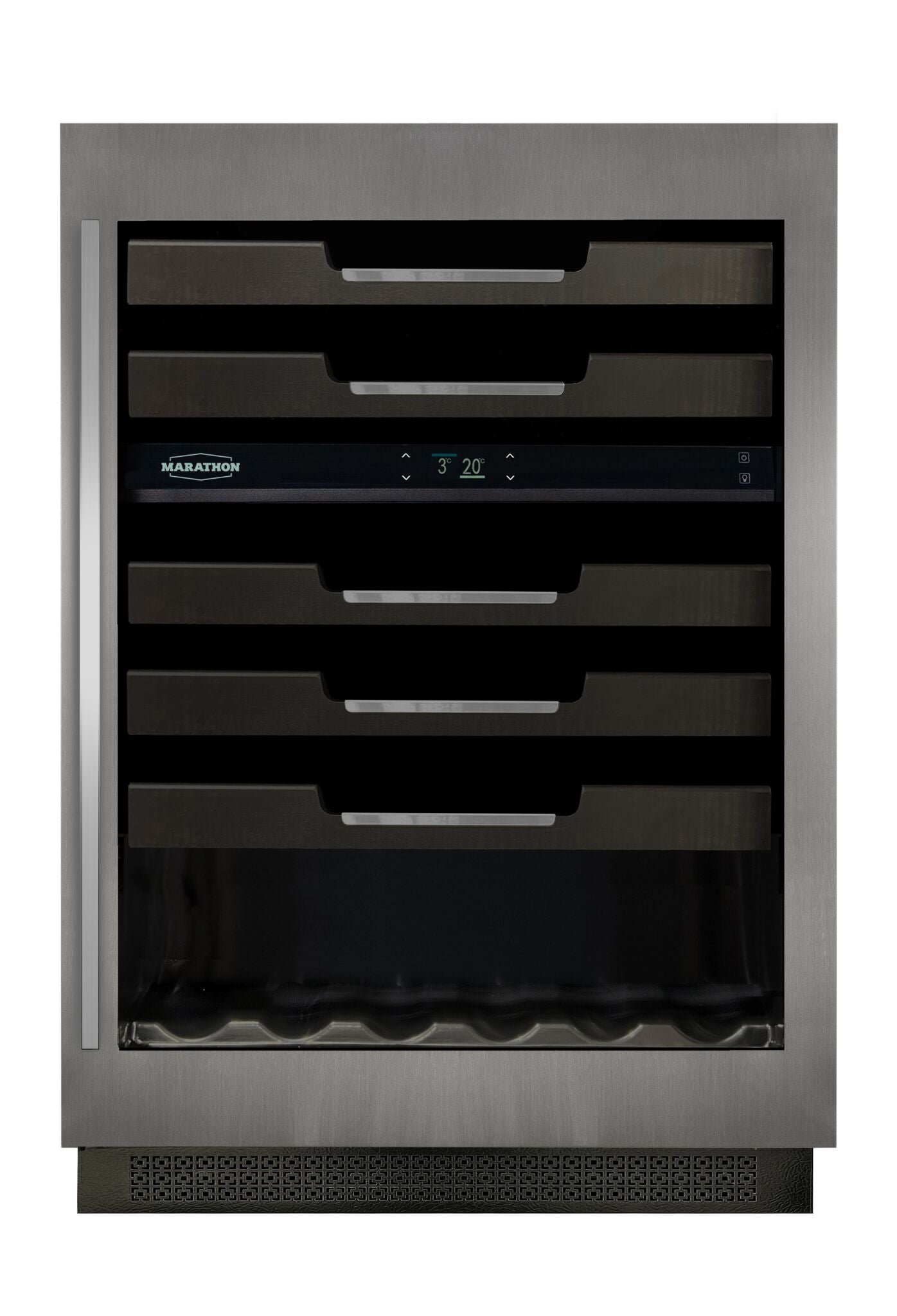 Marathon 24" Dual-Zone Stainless Steel Wine Cooler – M4-D200SS