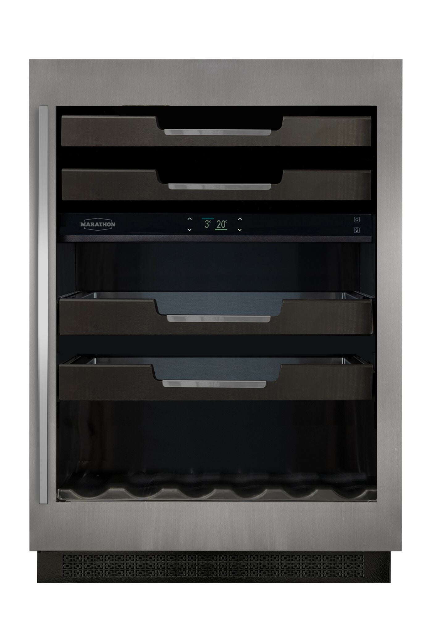Marathon 24" Dual-Zone Stainless Steel Wine & Beverage Cooler – M4-D250SS