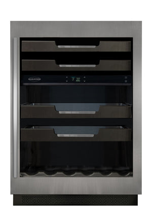 Marathon 24" Dual-Zone Stainless Steel Wine & Beverage Cooler – M4-D250SS