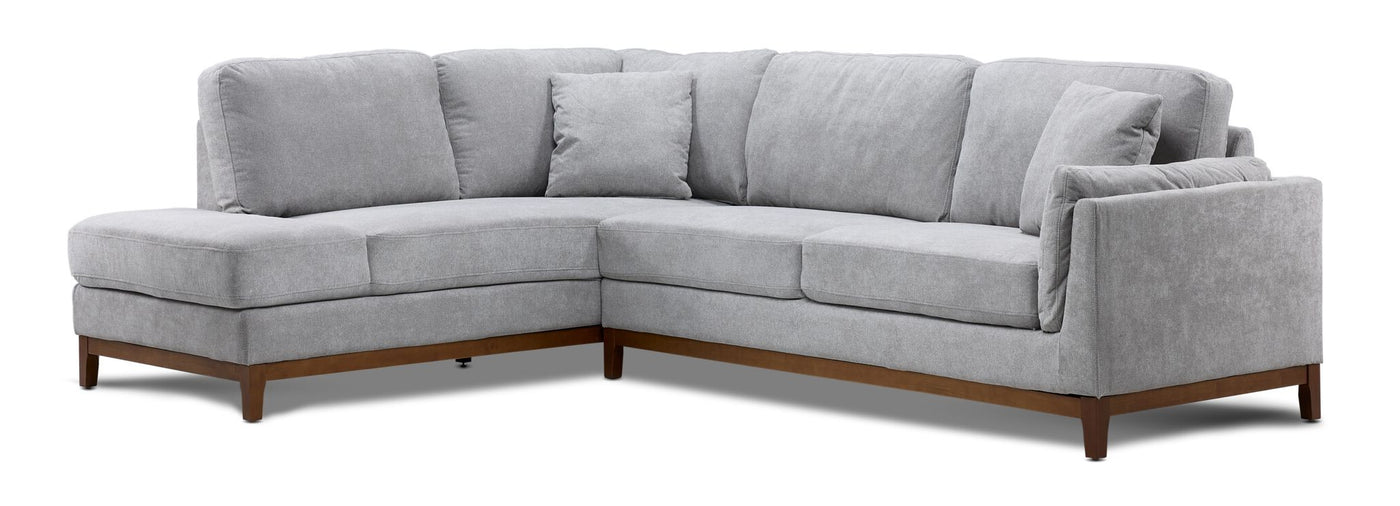 Marquis 2-Piece Sectional with Left Facing Chaise - Grey