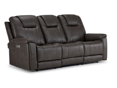 Matrix Triple Power Reclining Sofa with Multimedia System, Heat and Air Massage - Smoke