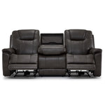 Matrix Triple Power Reclining Sofa with Multimedia System, Heat and Air Massage - Smoke