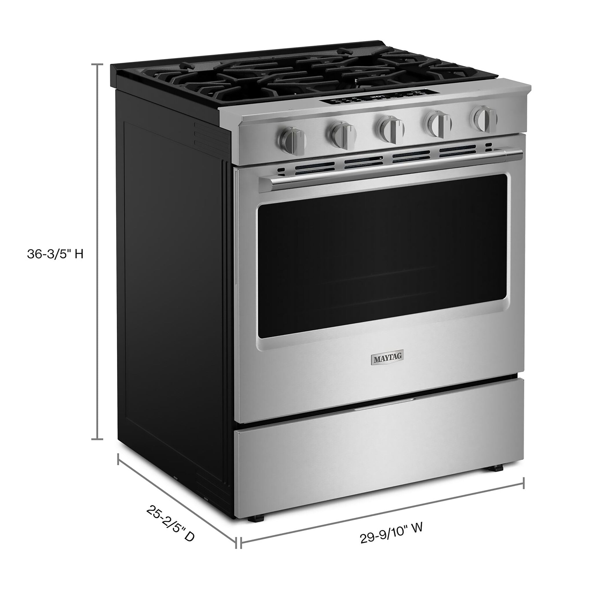 Maytag Fingerprint Resistant Stainless Steel Slide-In Gas Convection Range (5 cu.ft.) - MSGS7030SZ