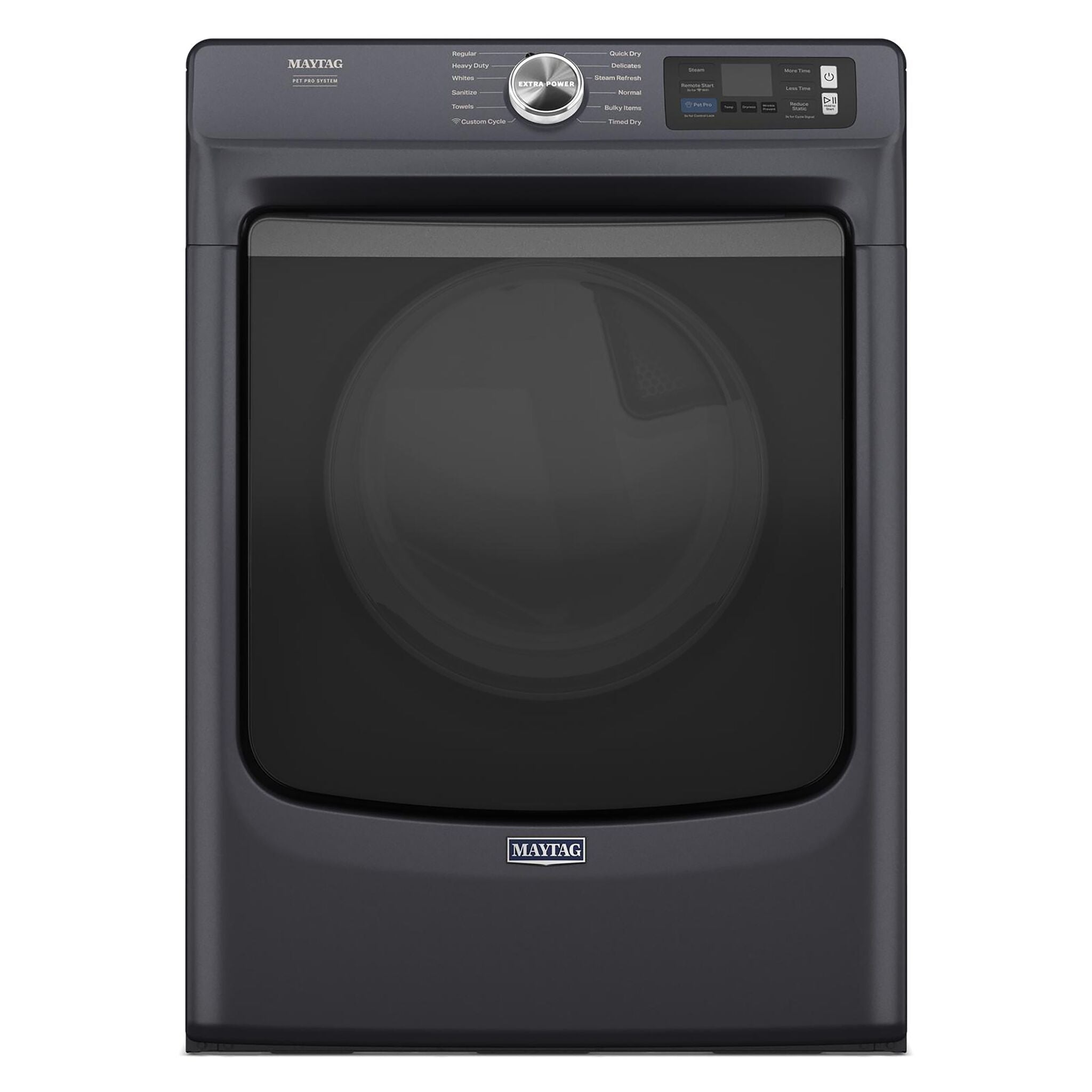 Maytag Midnight Steel Electric Dryer with Pet Pro (7.4 Cu.Ft.) - YMED7020RF