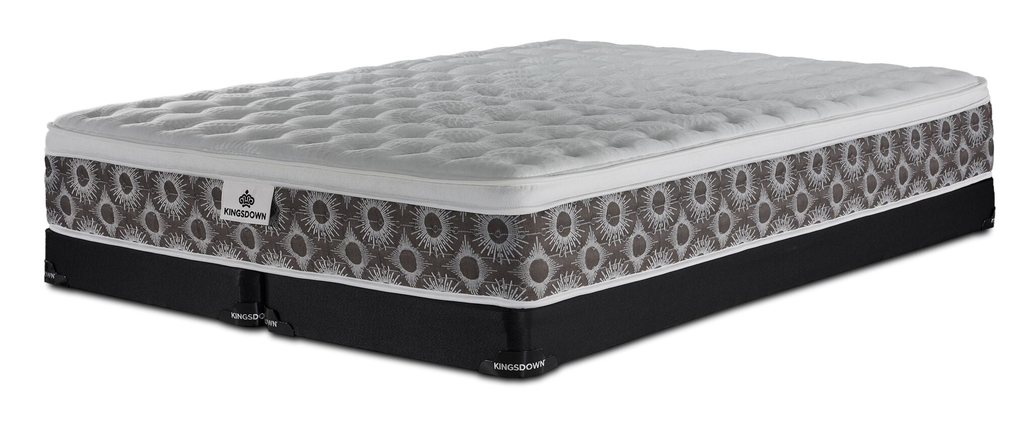 Kingsdown Merritt Medium Euro Top King Mattress and Split Low Profile Boxspring Set
