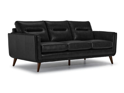 Miguel Leather Sofa - Black