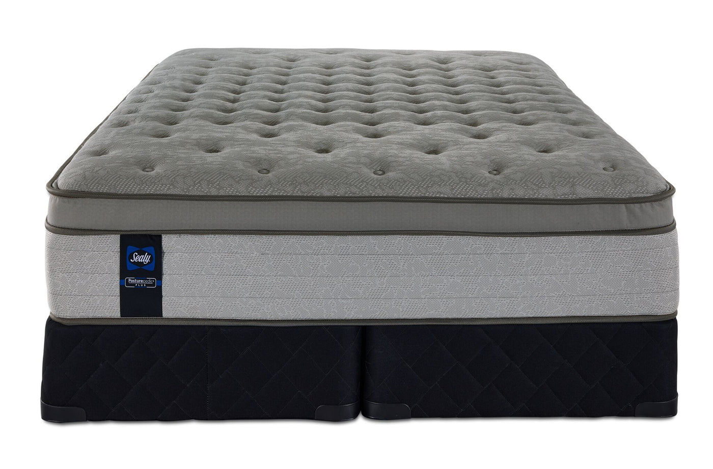 Sealy Posturepedic® Plus Sterling Milana II Luxury Plush Eurotop Queen Mattress and Split Boxspring Set
