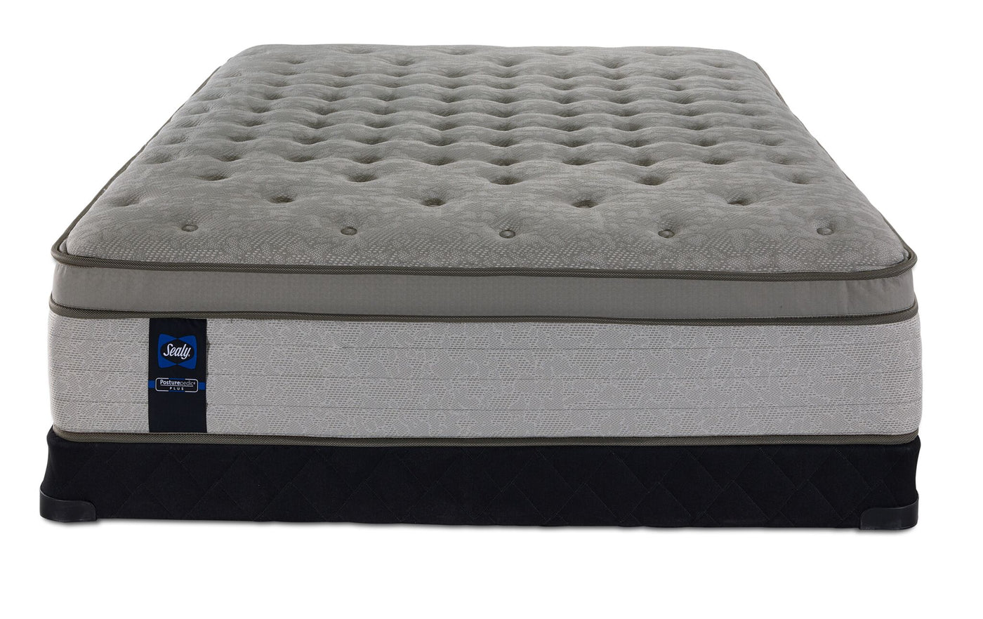 Sealy Posturepedic® Plus Sterling Hera Plush Euro Top Full Mattress and Low Profile Boxspring Set