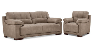 Modena Sofa and Chair Set - Taupe