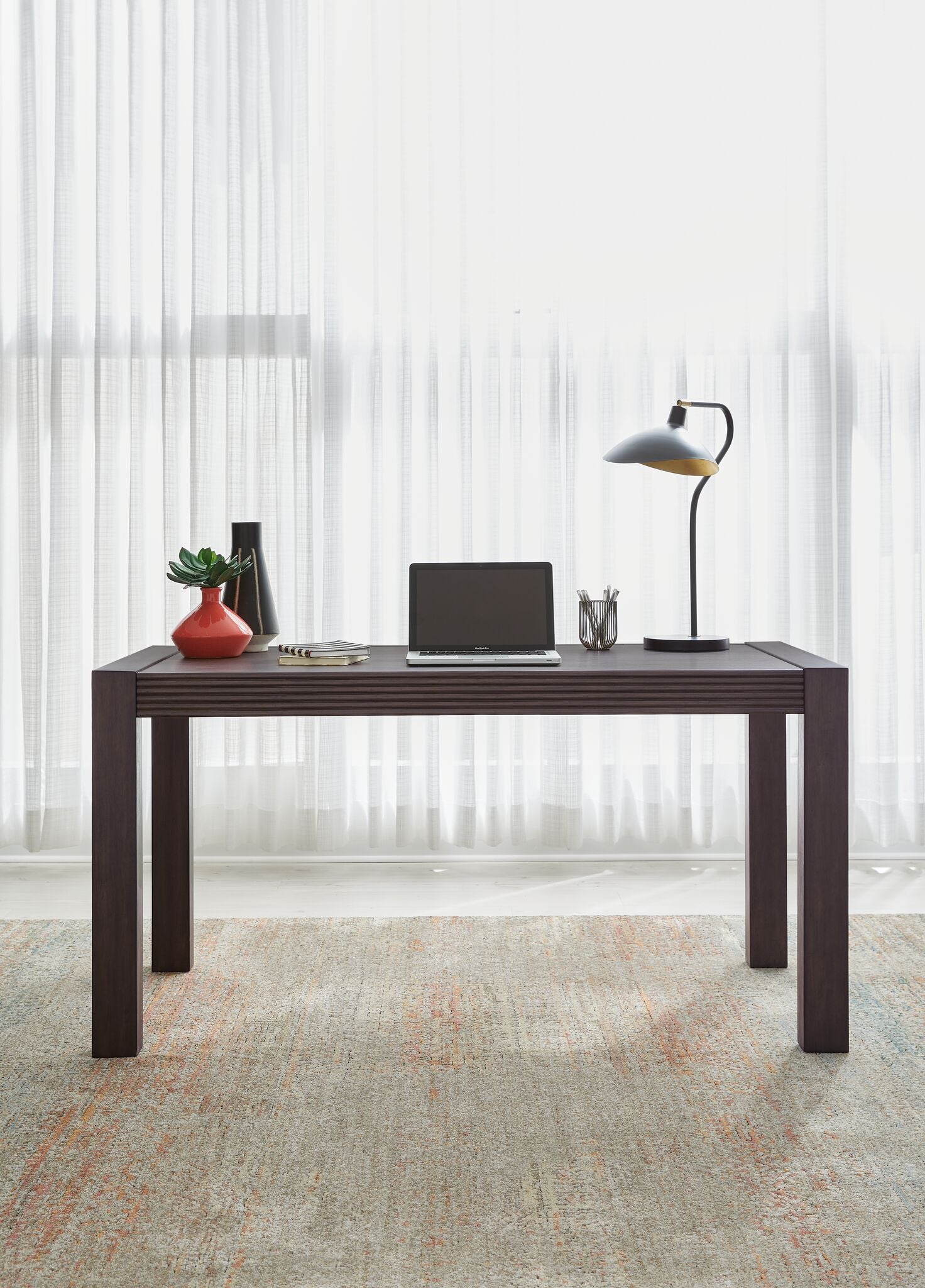 Modern Edge Desk - Dark Grey