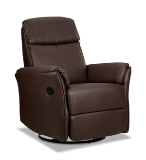 Morgan Swivel Glider Recliner - Dark Brown