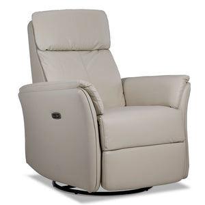 Morgan Swivel Glider Power Recliner - Taupe