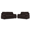 Morrison II Leather Sofa and Loveseat Set - Brown