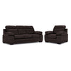 Morrison II Leather Sofa and Chair Set - Brown