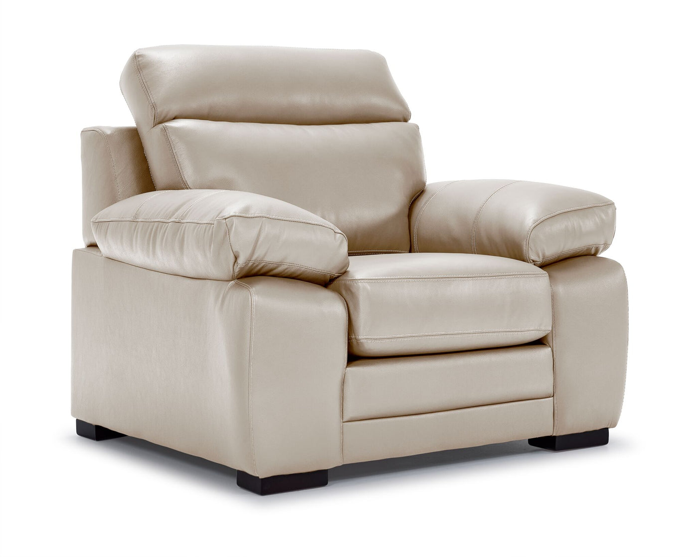 Morrison II Leather Sofa, Loveseat and Chair Set - Beige