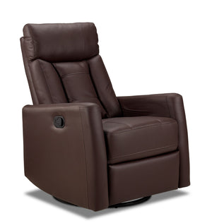 Mustang Swivel Glider Recliner - Dark Brown