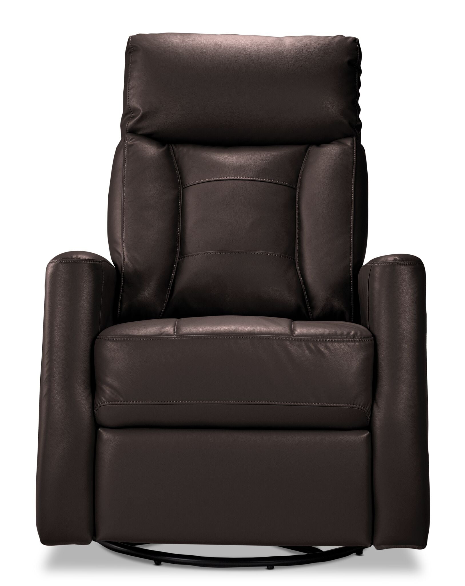 Mustang Swivel Glider Power Recliner - Dark Brown