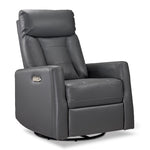 Mustang Swivel Glider Power Recliner - Dark Grey