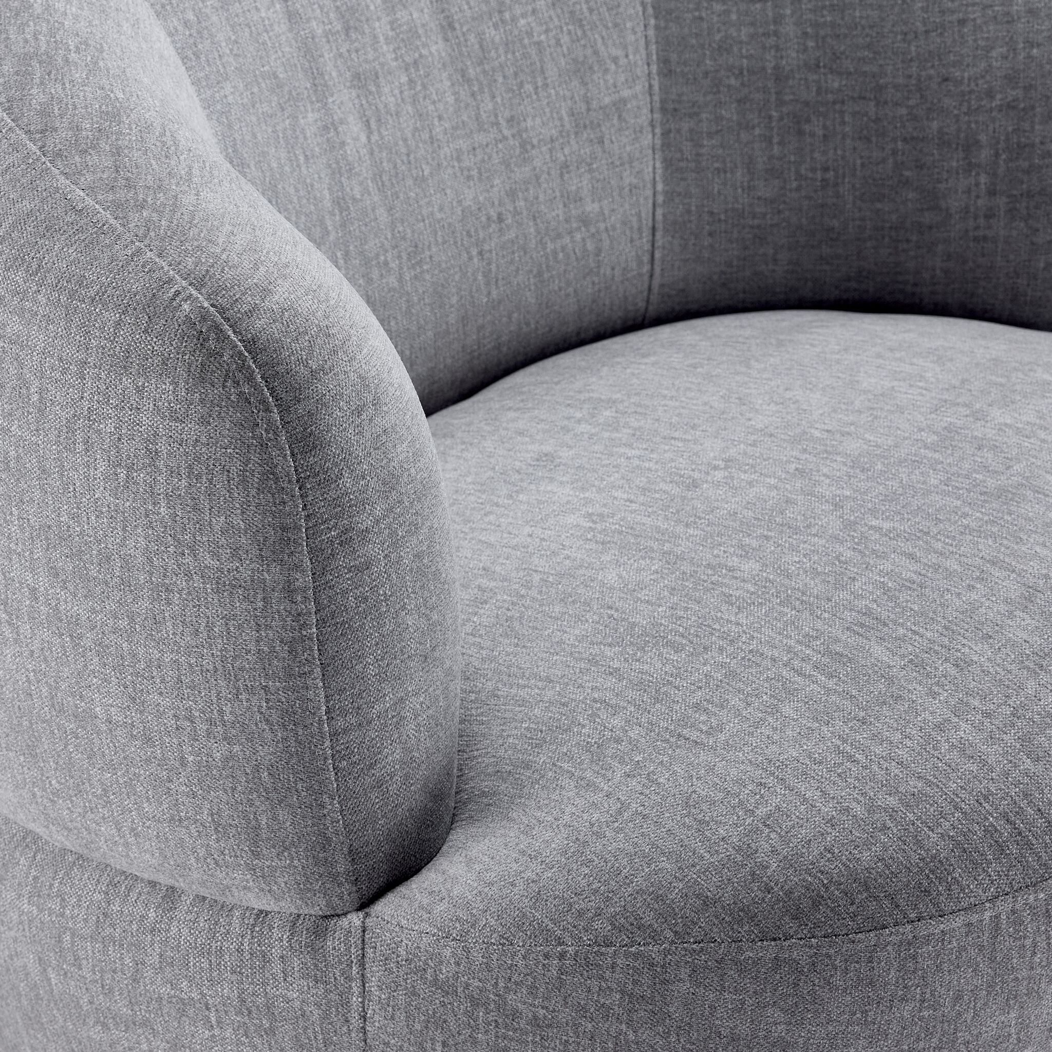 Myra Swivel Accent Chair - Grey
