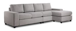 Neptune 2-Piece Sectional with Reversible Chaise - Grey