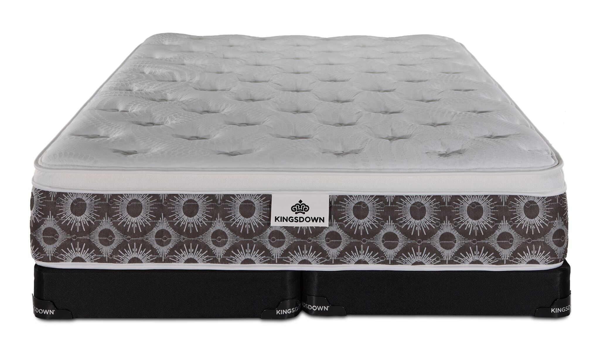 Kingsdown Nerissa Plush Euro Top Queen Mattress and Split Low Profile Boxspring Set