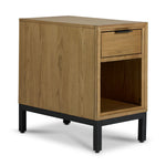 Feeling Connected - Newport 14" Chairside Table - Oak and Black