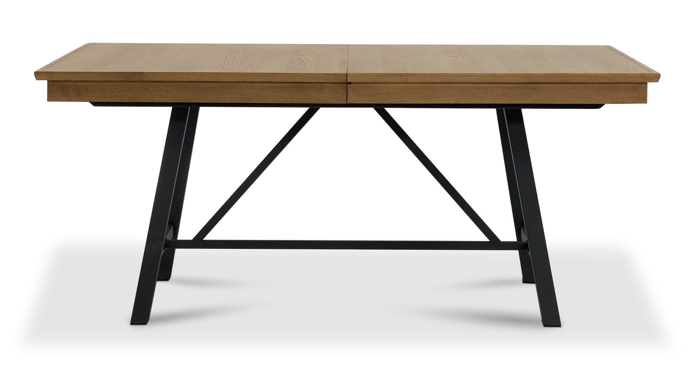 Feeling Connected - Newport Extendable Trestle Table - Oak and Black