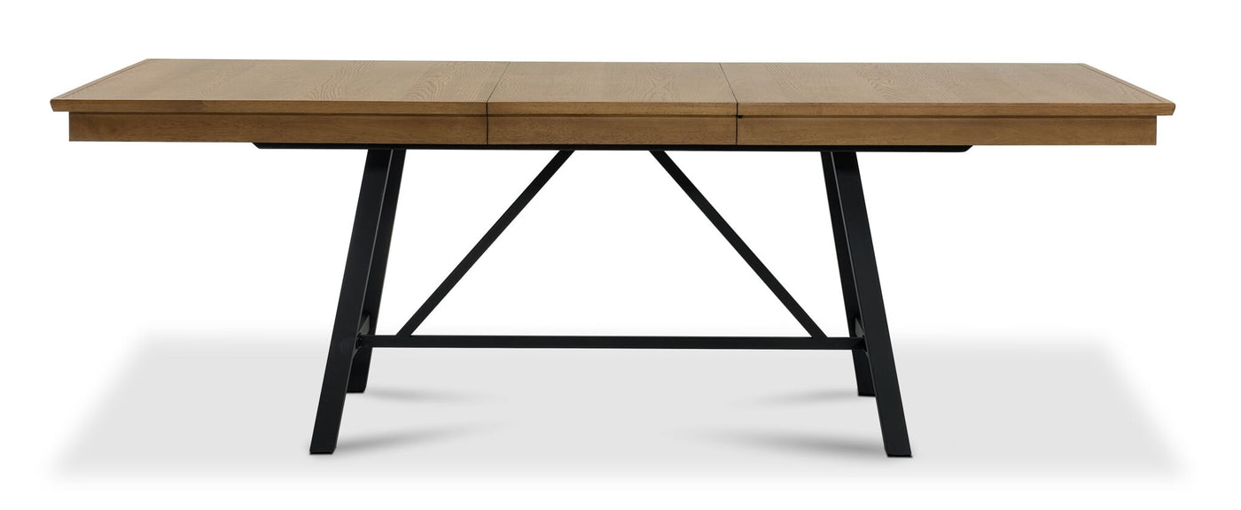 Feeling Connected - Newport Extendable Trestle Table - Oak and Black