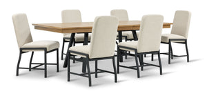 Feeling Connected - Newport 7-Piece Extendable Dining Set - Oak and Black