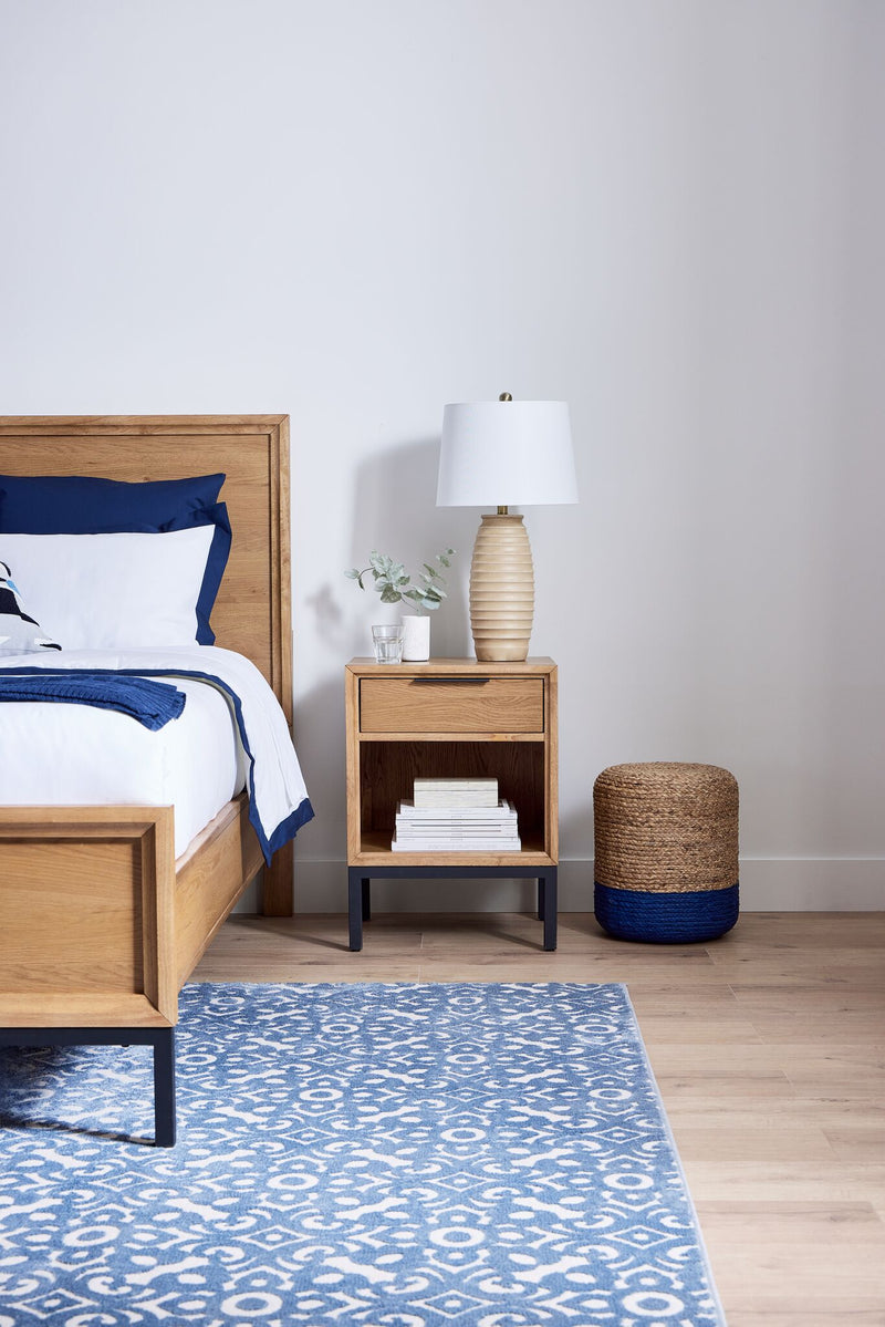 Feeling Connected - Newport Night Table - Oak and Black | Leon's