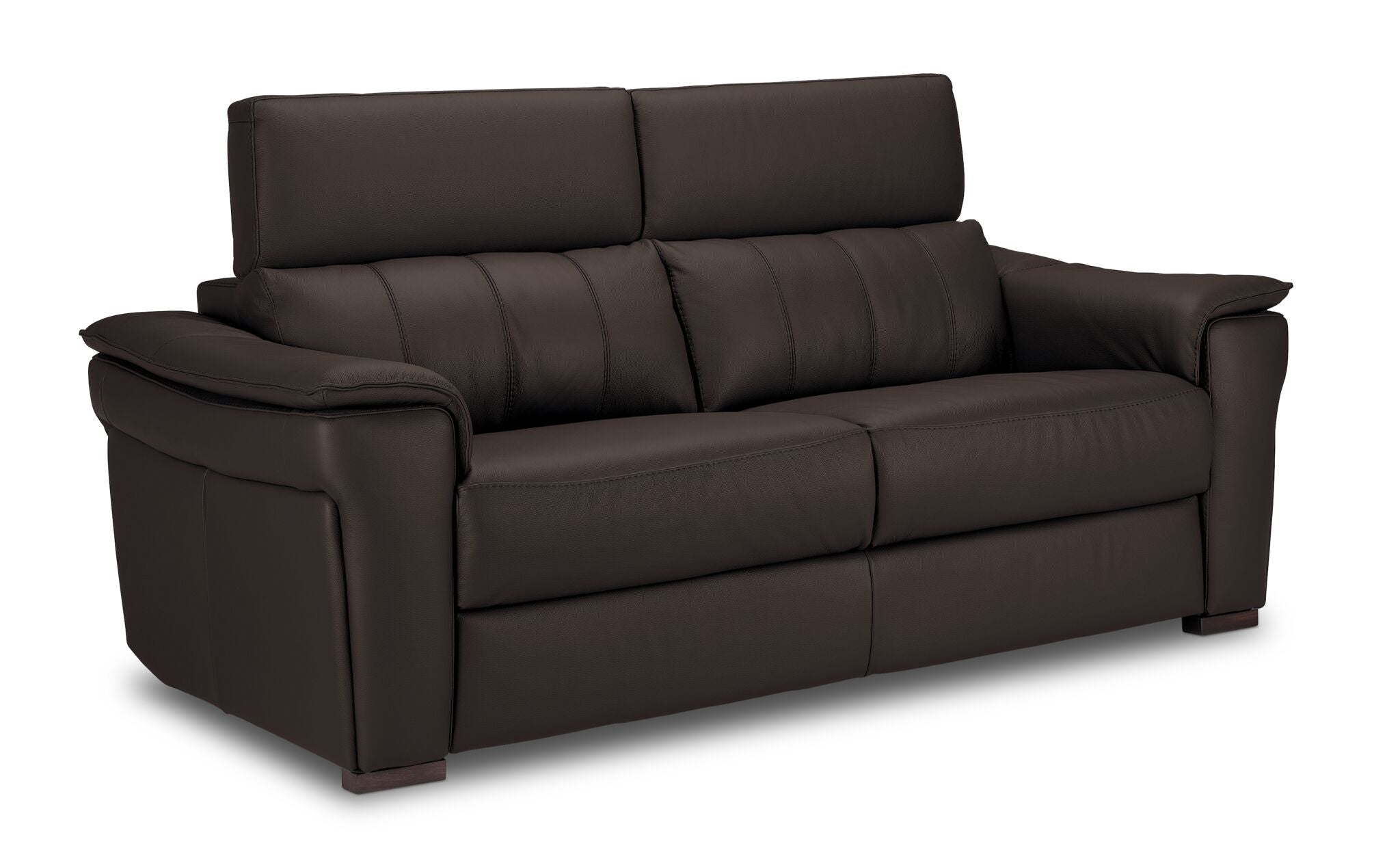 Orlando-Ray Leather Sofa, Loveseat and Chair Set - Chocolate