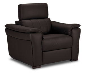 Orlando-Ray Leather Chair - Chocolate
