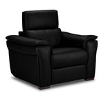 Orlando-Ray Leather Chair - Black