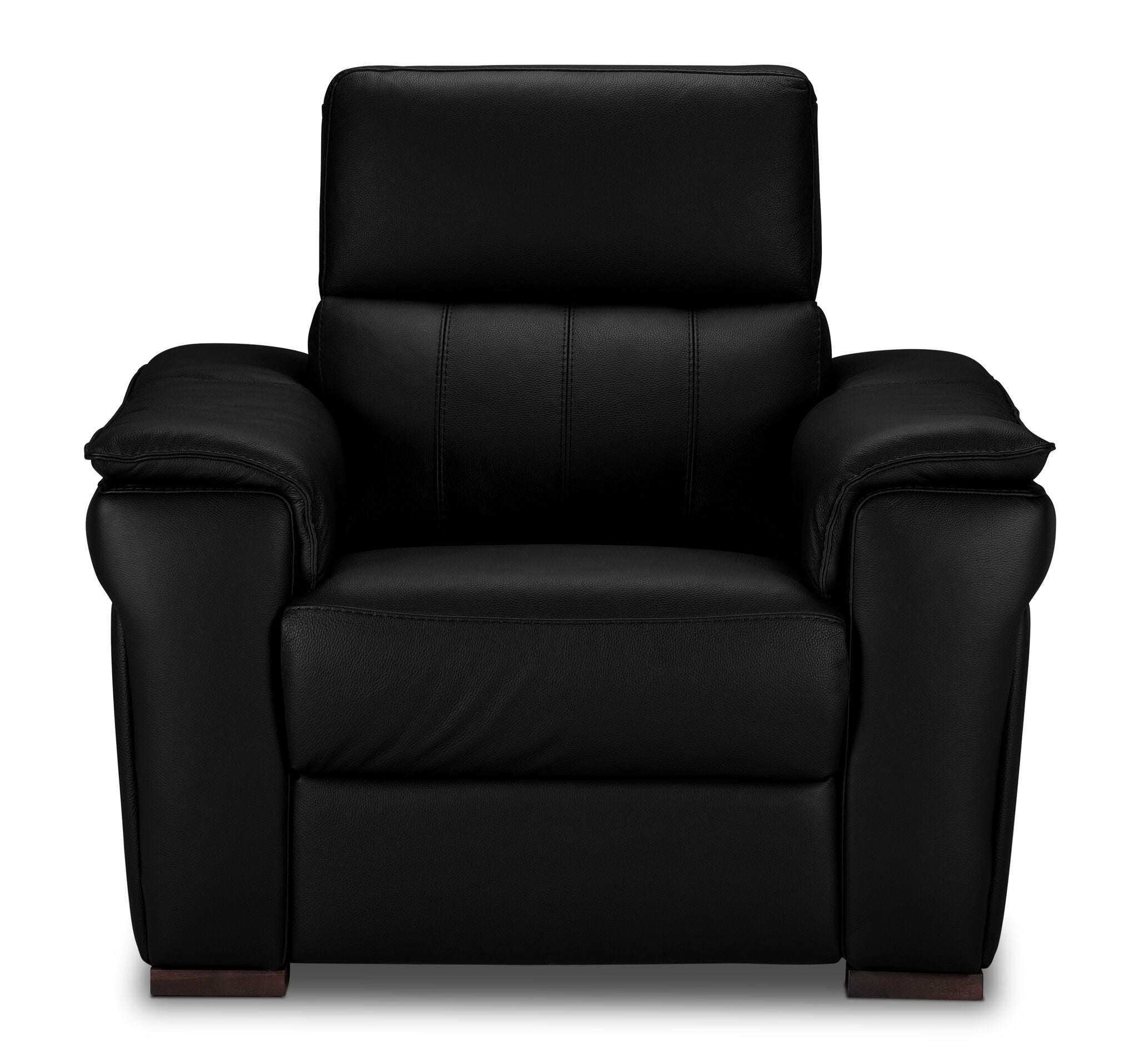 Orlando-Ray Leather Chair - Black