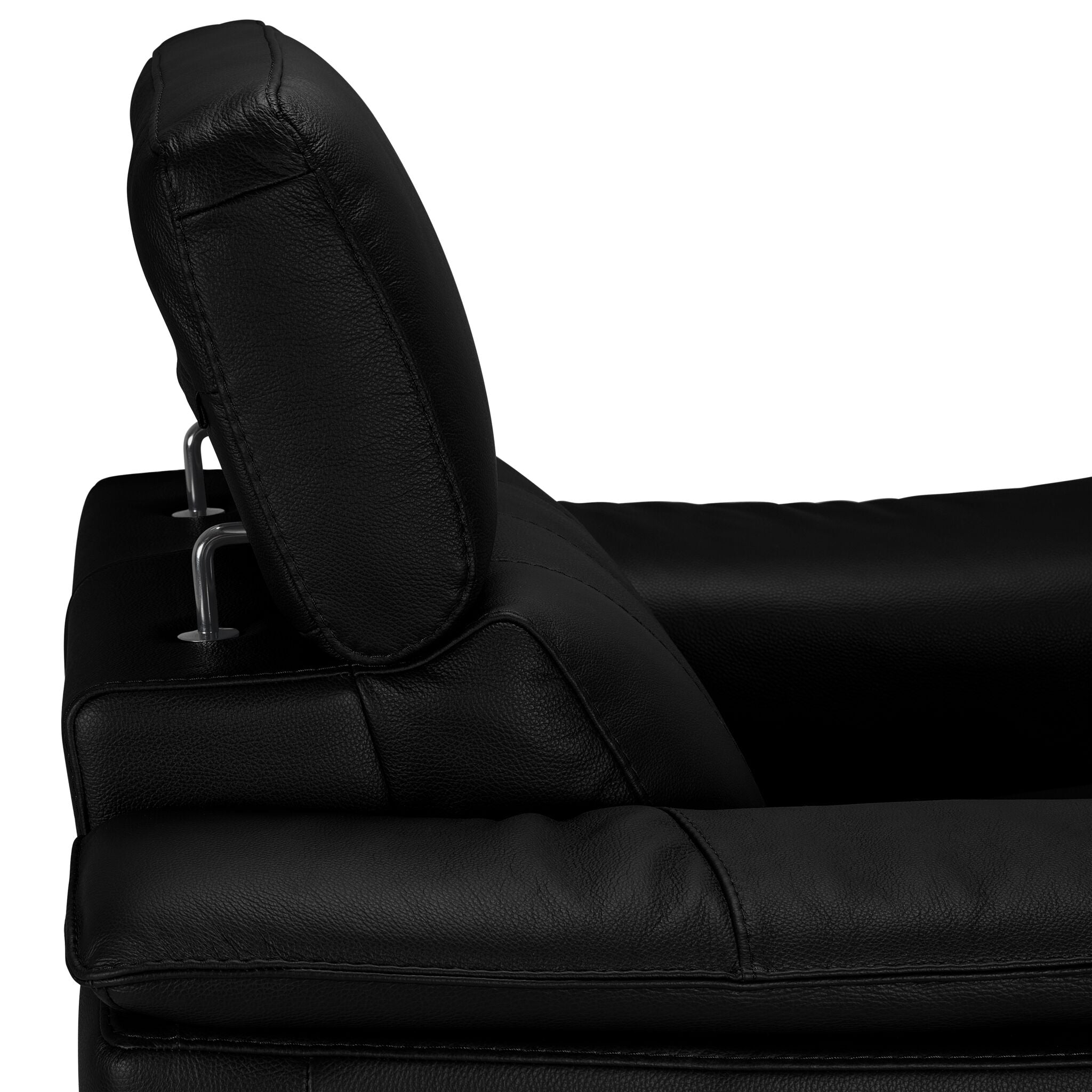 Orlando-Ray Leather Chair - Black